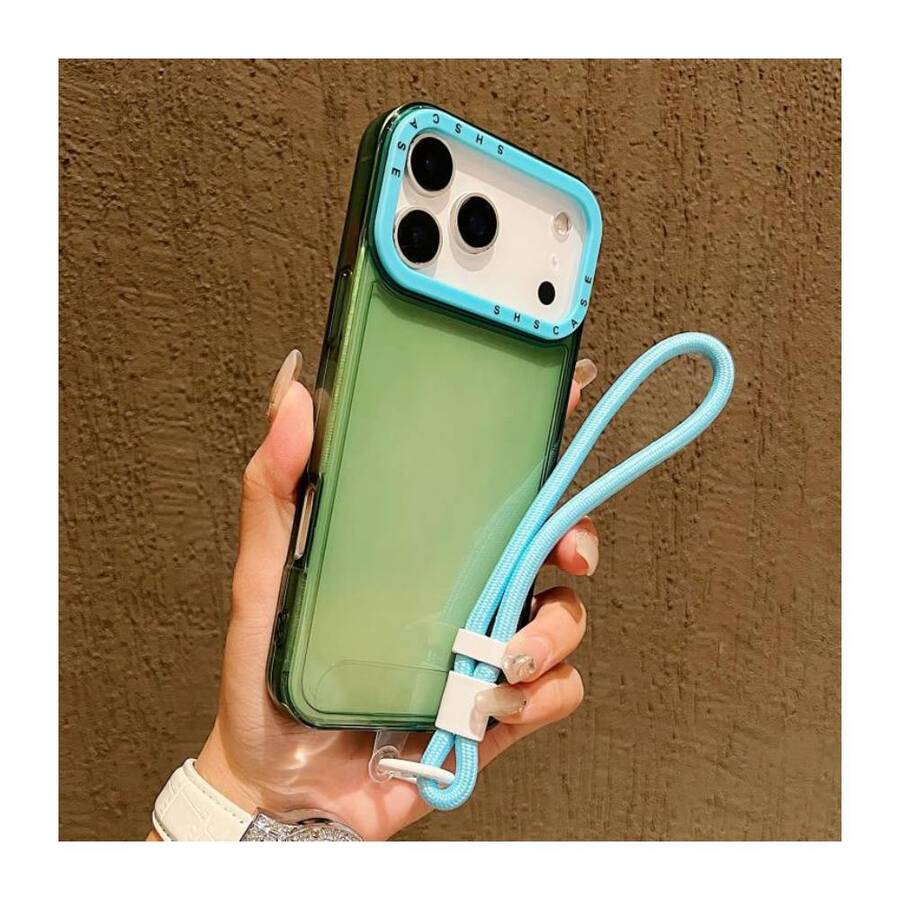Carcasa Traslúcida Neón Turquesa / Celeste iPhone 17 PRO MAX