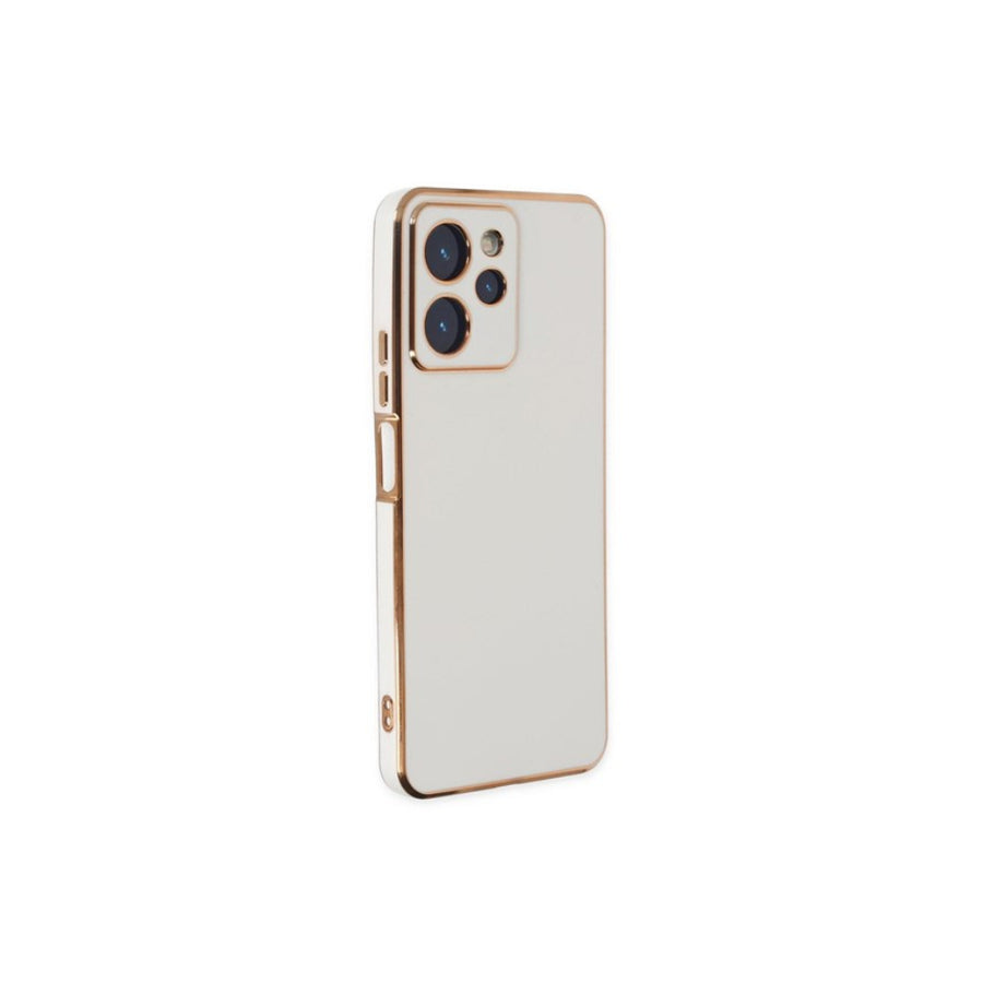 Cover Blanco / Dorado - Xiaomi Redmi 13C 4G