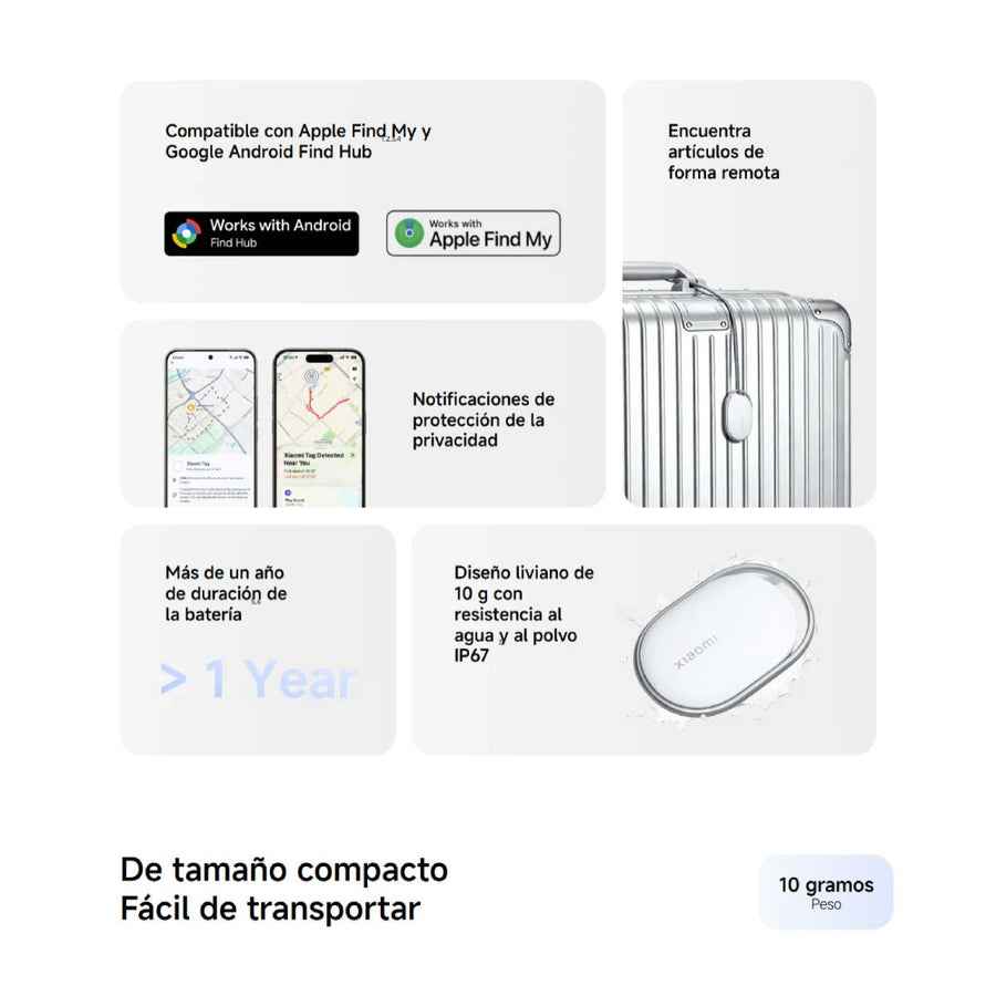 Localizador Xiaomi Tag - Pack x 4 Unidades