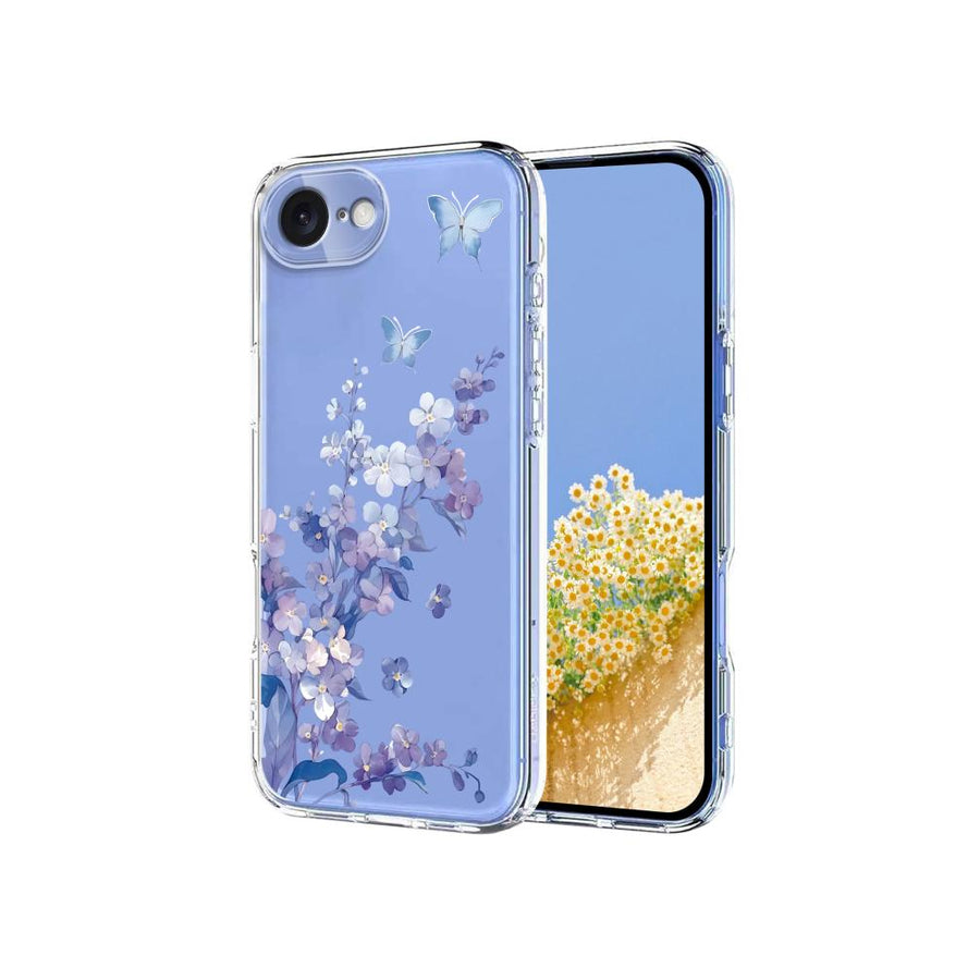 Carcasa Transparente Flores Violeta iPhone 16e