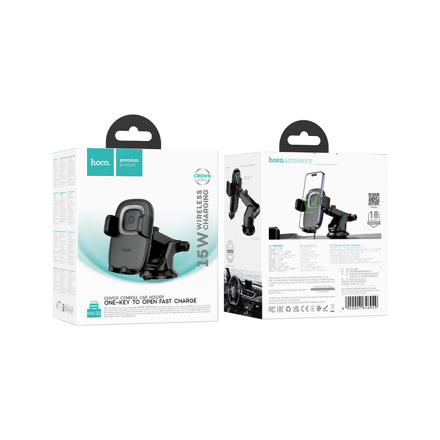 Cargador Inalámbrico para auto Hoco HW32