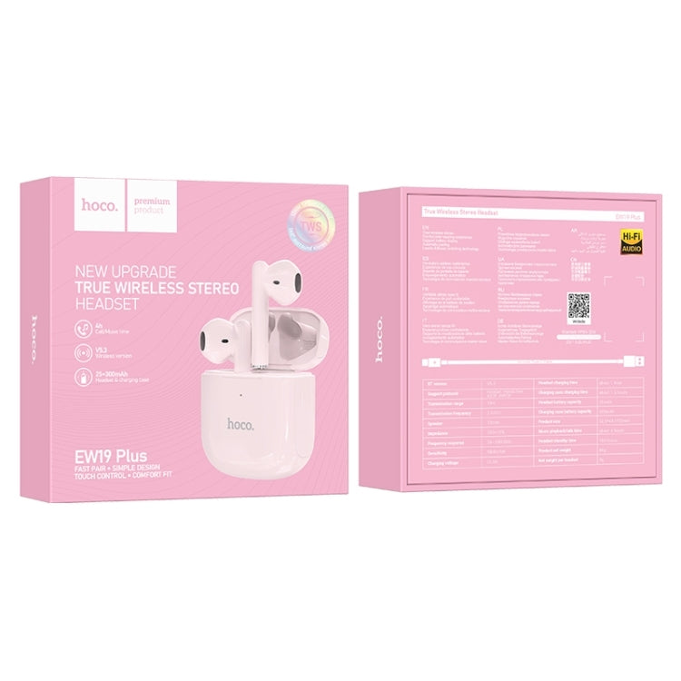 Auriculares Inalámbricos Hoco EW19 Plus - Rosado
