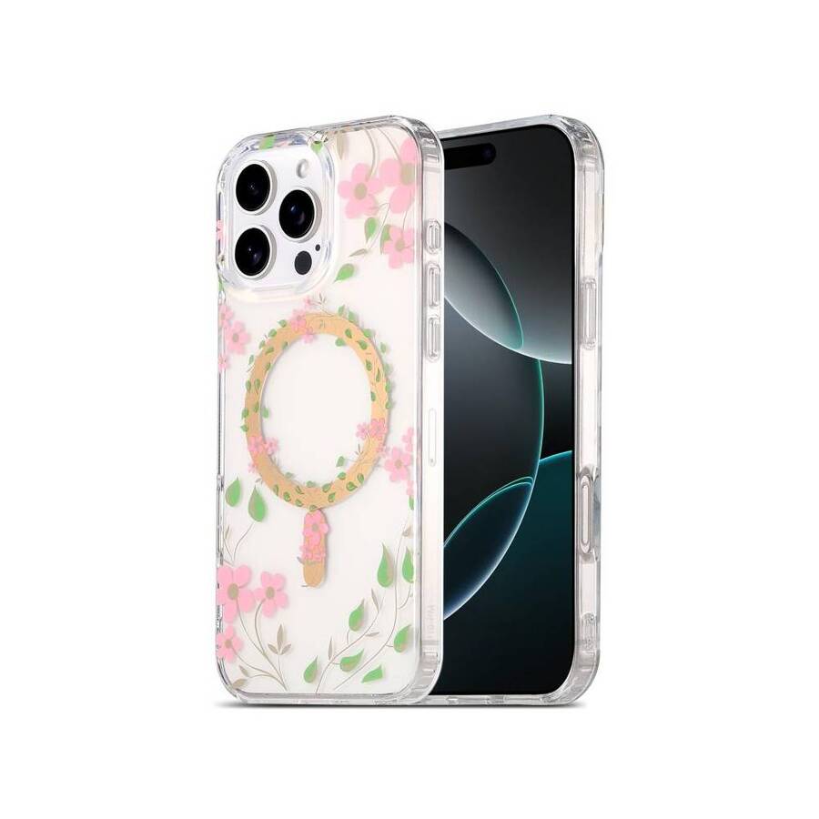 Carcasa Transparente MagSafe Floral iPhone 15 PRO MAX