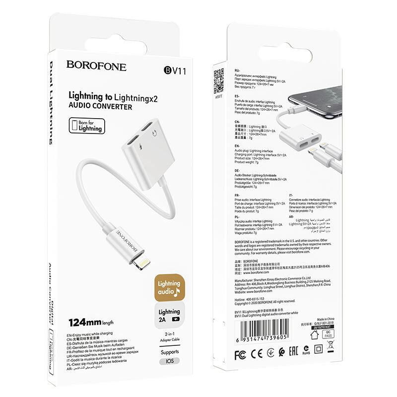 Adaptador Lightning + Lightning - Borofone BV11