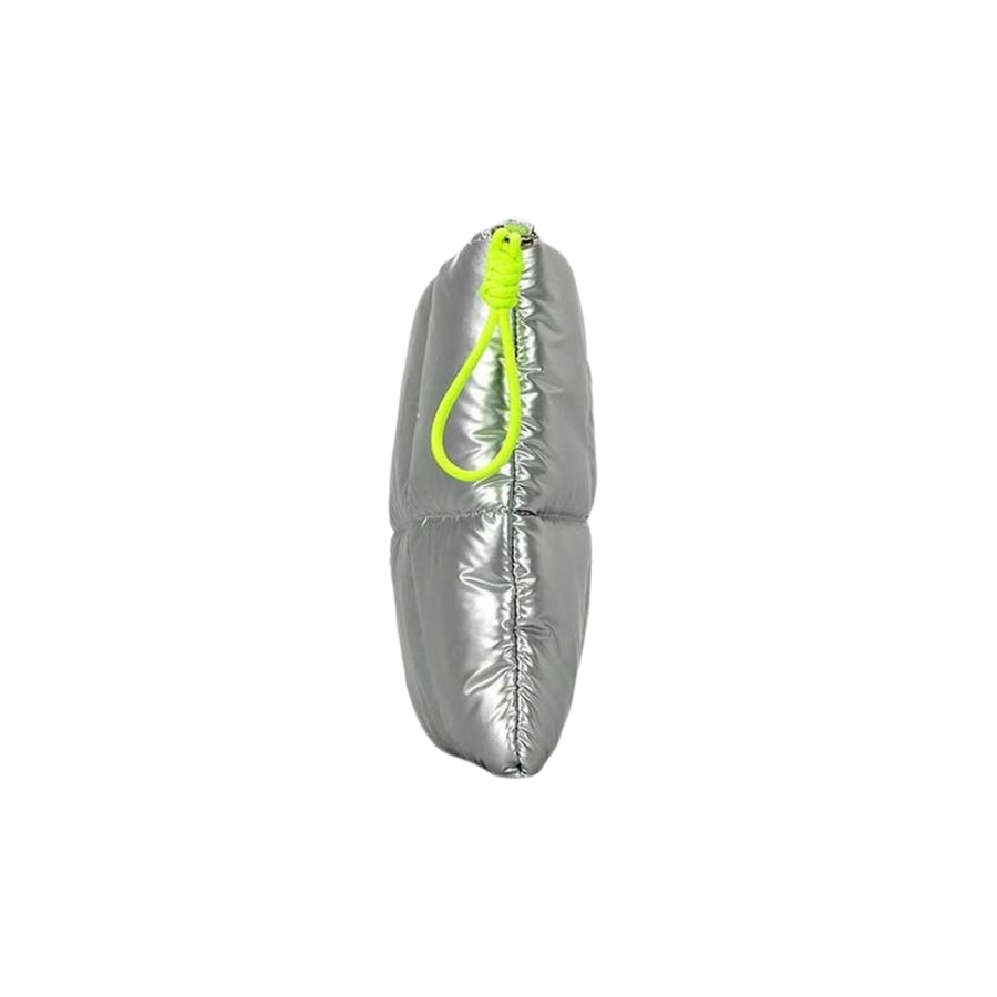 Bolso Puffer para Laptop hasta 14" Plateado Metalizado