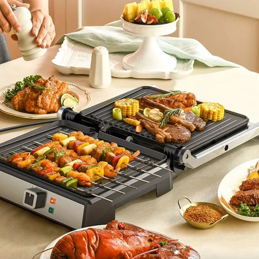 Grill Eléctrico antiadherente 2 en 1 Hoco HE40