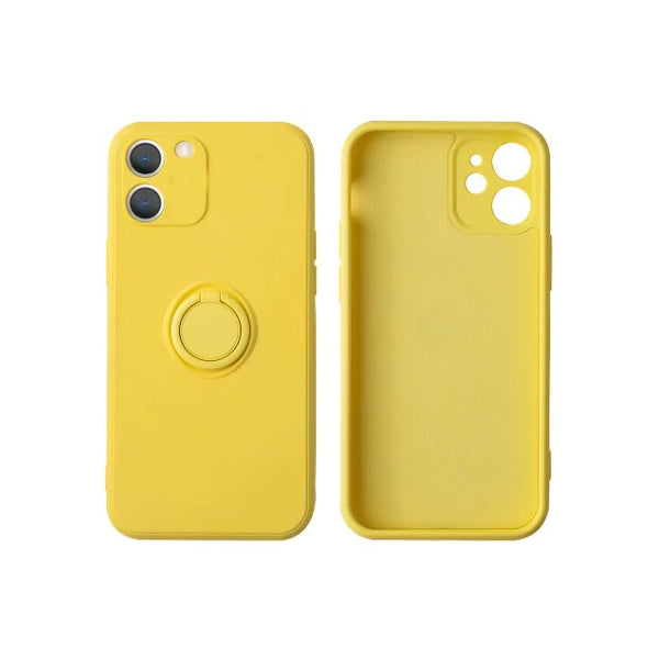 Silicona Camara con Anillo Amarillo - iPhone 12