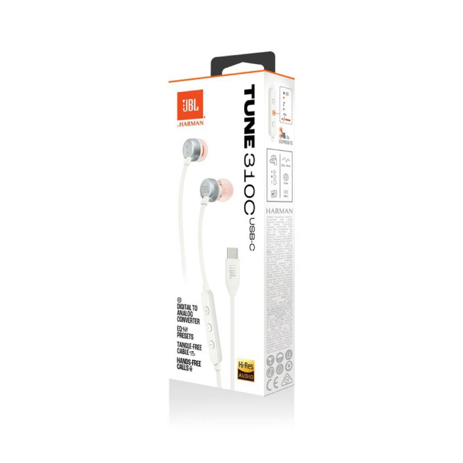 Auriculares Tipo C JBL T310C Blanco