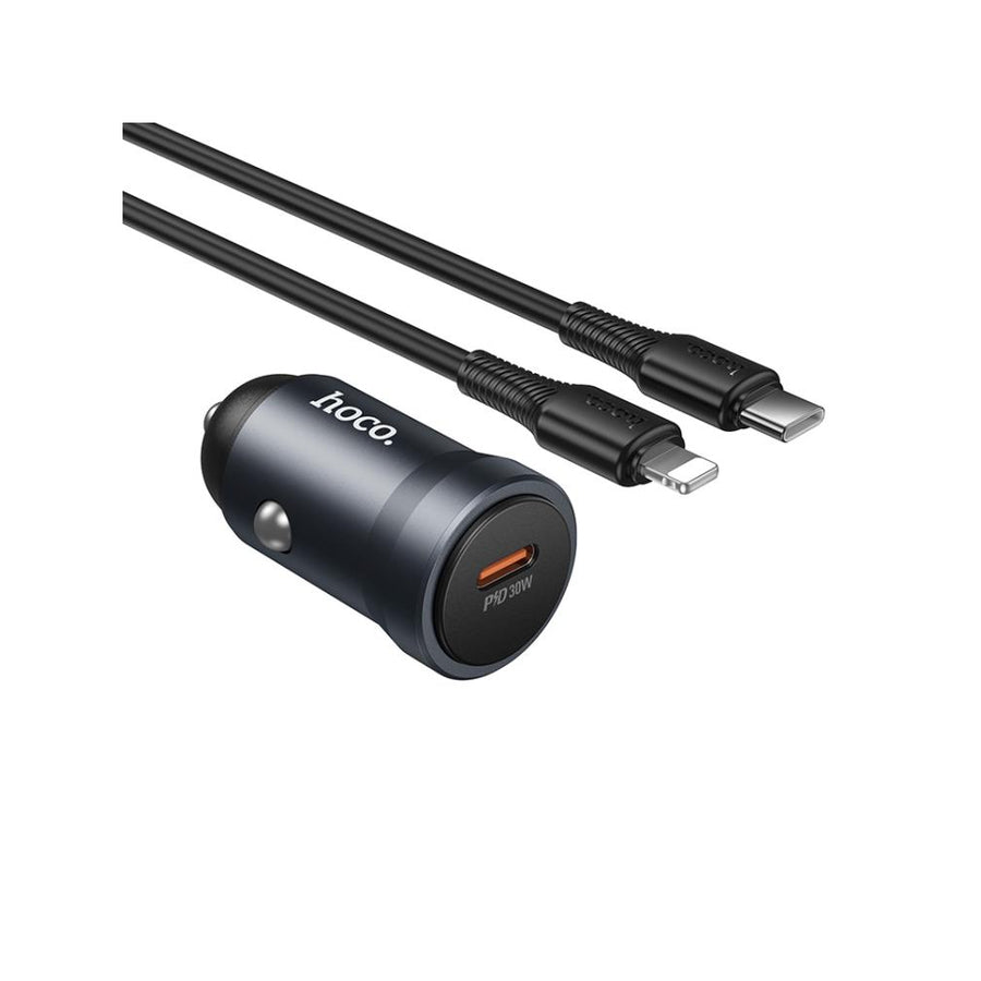Pack Cargador Auto USB-C a Lightning PD30W Hoco Z62A