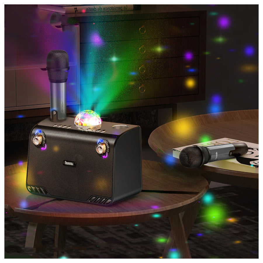 Karaoke con Doble Micrófono Inalámbrico Hoco BS41 Plus