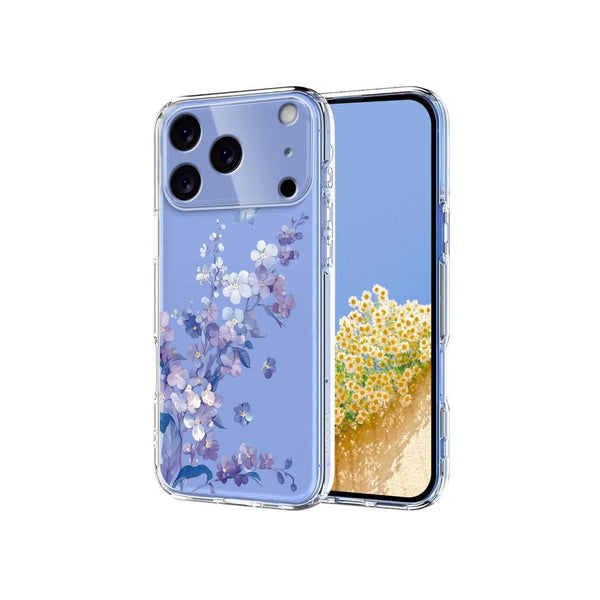Carcasa Transparente Flores Violeta iPhone 17 PRO