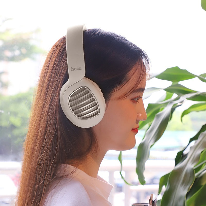 Auriculares Inalámbricos + TF Card Hoco W23 - Blanco