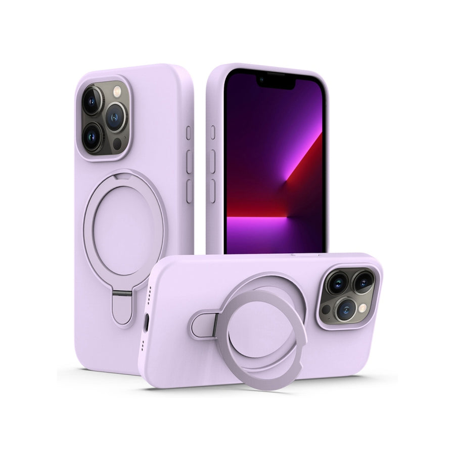Silicona MagSafe Violeta con Anillo iPhone 15 PRO