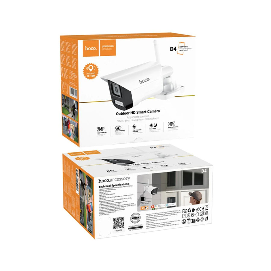 Cámara Exterior de Videovigilancia 2MP Hoco D4