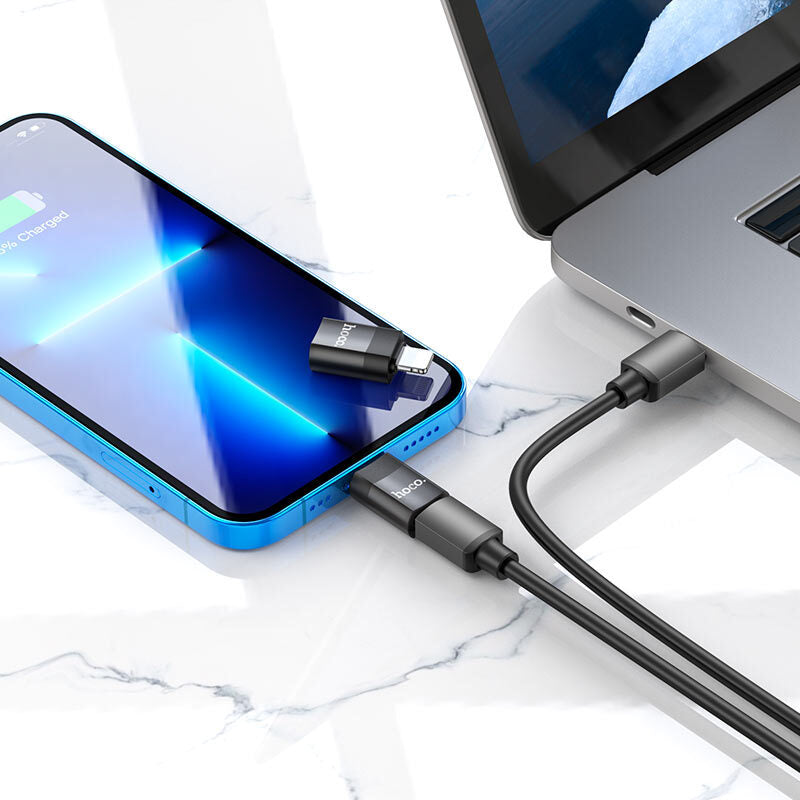 Adaptador OTG Lightning a USB-C Hoco UA17