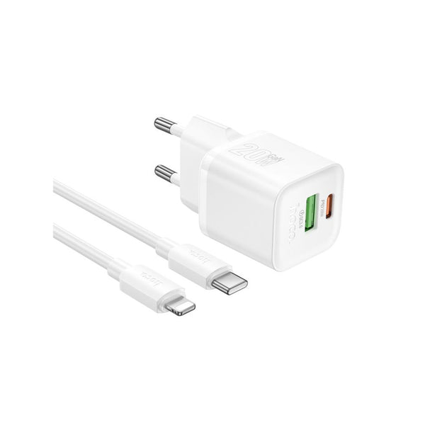 Pack Cargador de Pared USB-C a Lightning PD20W Hoco N65
