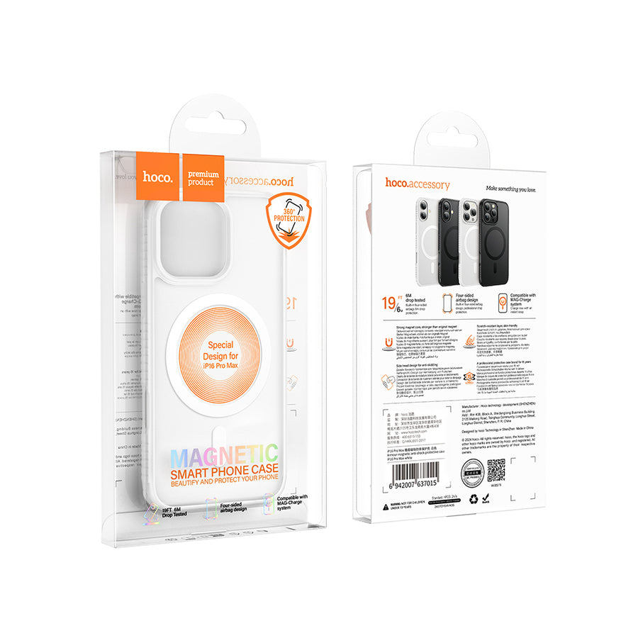 Carcasa Drop Proof MagSafe Hoco Blanco - iPhone 16 PRO MAX