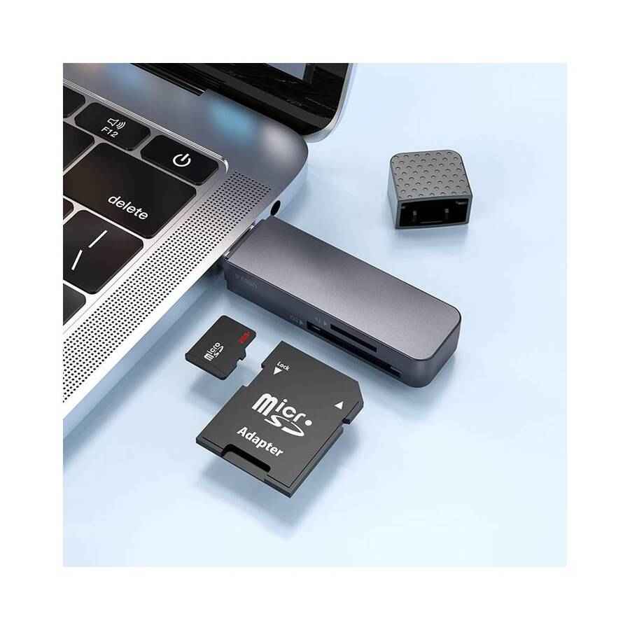 Lector 2 en 1 USB-C y USB-A SD Card + TF Card Hoco HB45