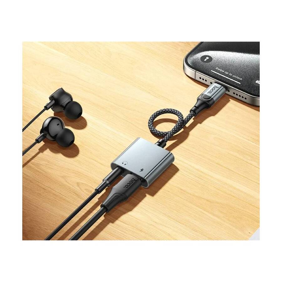 Adaptador de Audio Tipo C a Tipo C + Jack 3.5mm Hoco UPA34