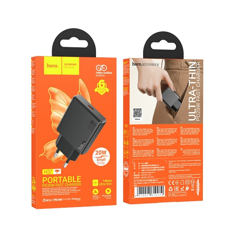 Adaptador Pared USB-C PD20W Delgado Hoco N37