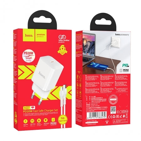Pack Pared + Cable Lightning USB C PD 20W - Hoco N27