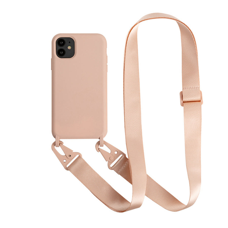 Silicona iCase Rosado con Correa - iPhone 12 Mini