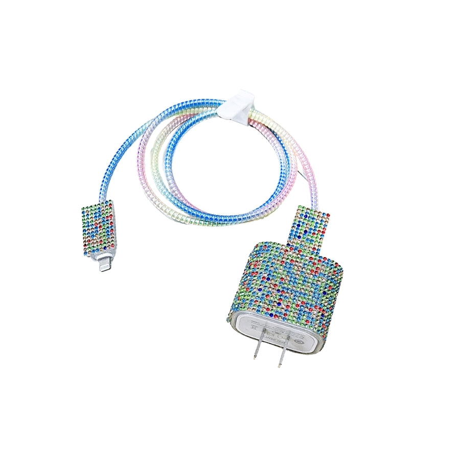 Protector de cable y cargador Colourful Brillo