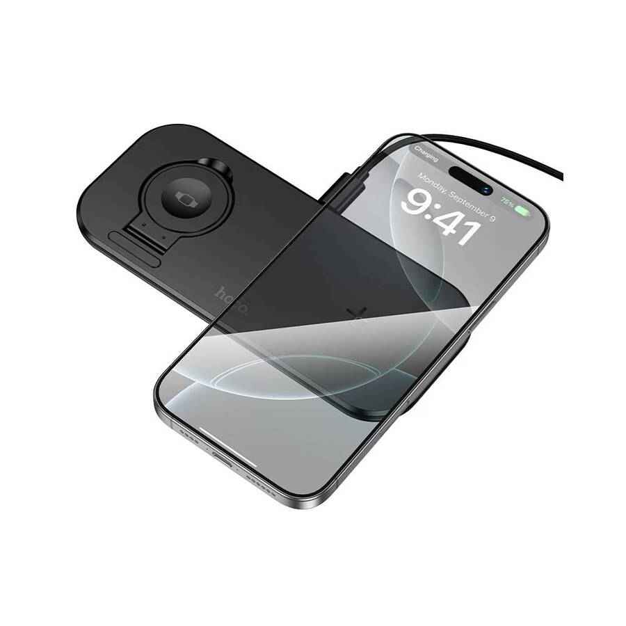 Cargador Inalámbrico de Escritorio 3 en 1 Hoco CW65 Negro