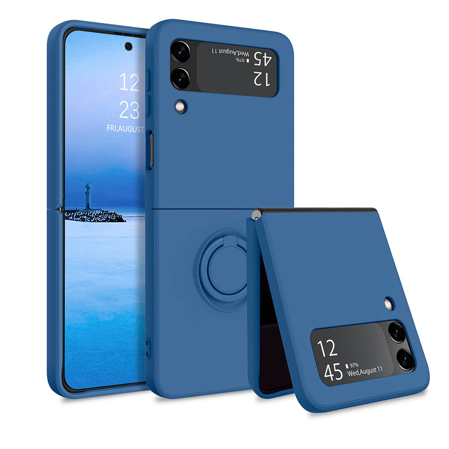 Silicona iCase Azul con Anillo - Samsung Z Flip 4