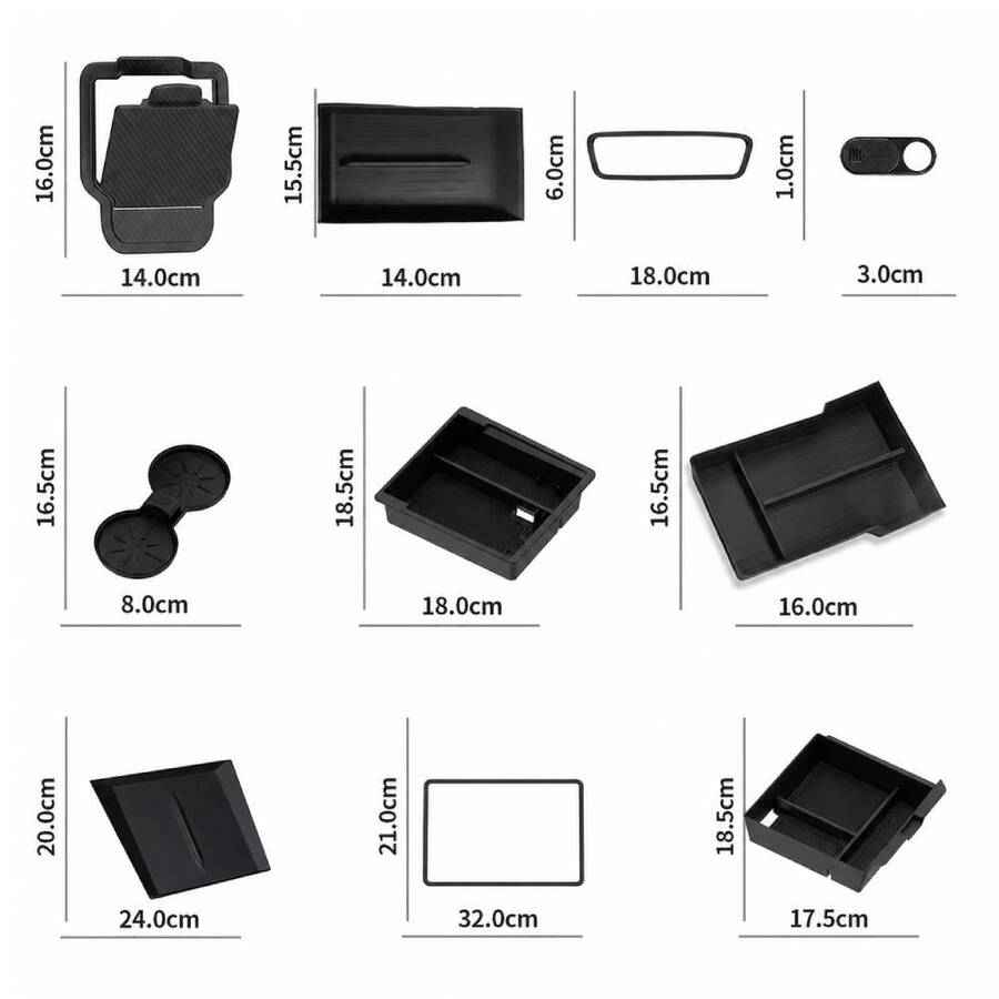 Set de 10 Accesorios para Tesla Model 3 / Model Y (2026)