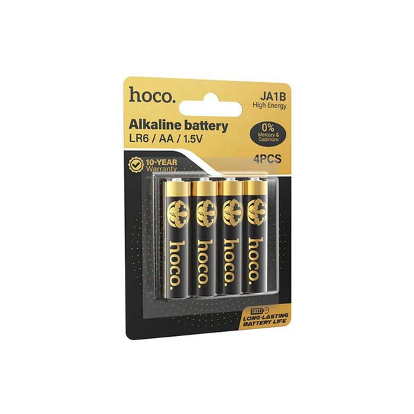 Pilas Alcalinas Doble A LR6 Hoco JA1B - Pack x 4