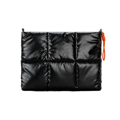 Bolso Puffer para Laptop hasta 16" Negro Metalizado