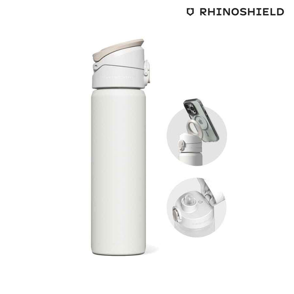 Botella AquaStand MagSafe Acero Rhinoshield 700ml Blanco
