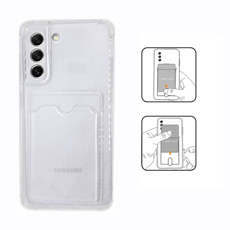 Carcasa Transparente con Porta Tarjetas - Samsung S21 FE - iCase