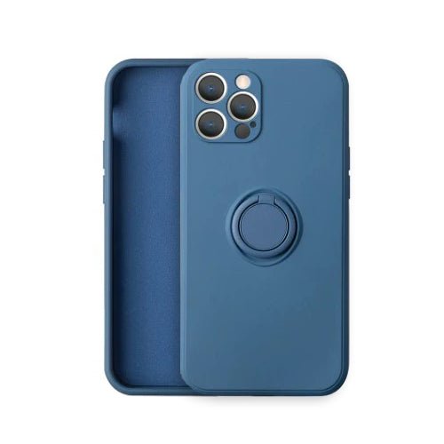 Silicona iCase Azul con Anillo - iPhone 14 PRO MAX - iCase