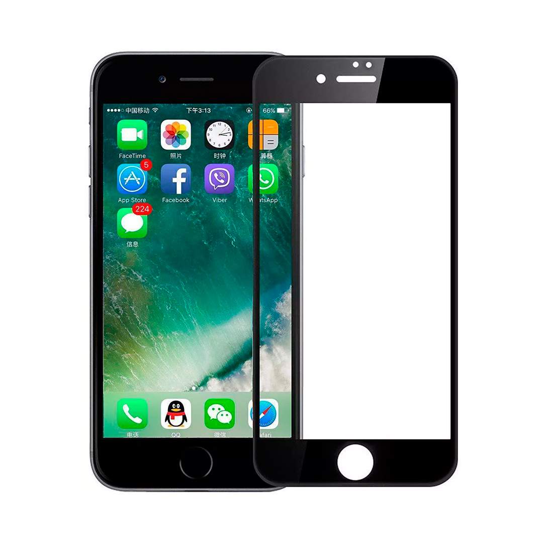 Vidrio Templado Completo Negro – iPhone SE 2020 – iCase Uruguay